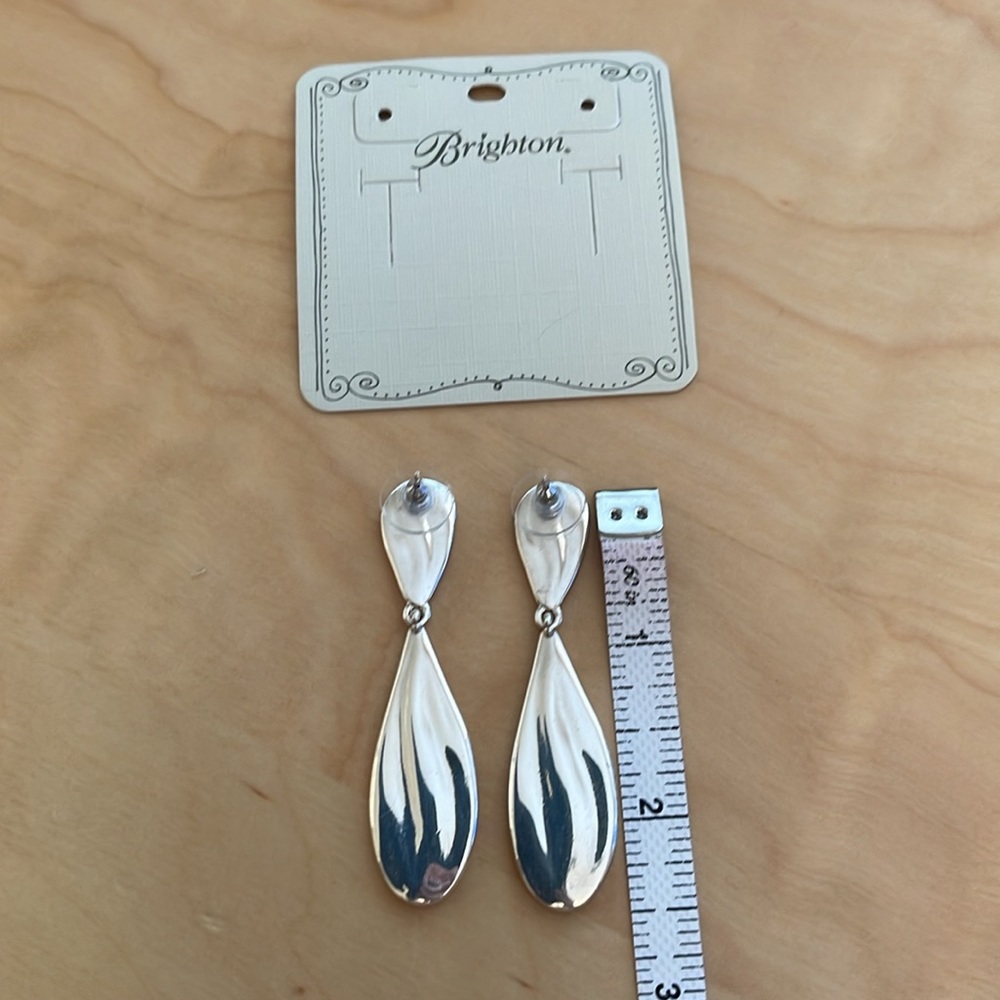 Brighton Silver Teardrop Earrings - Picture 2 of 4